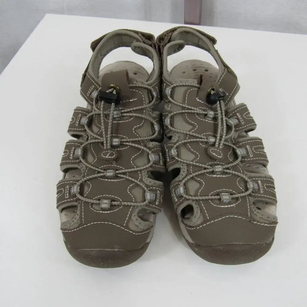 Khombu Crystal River Sandals Brown Olive Fisherman Sport NWOT Hiking Size 7